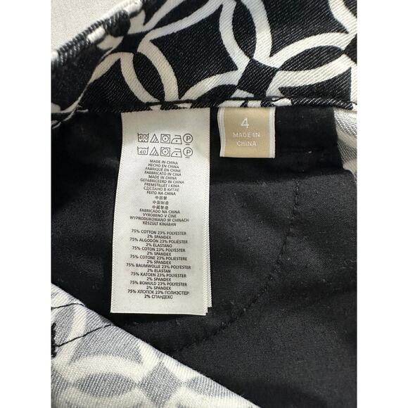 Michael Kors Geometric Mid-Rise Pants sz 4 - Picture 4 of 4